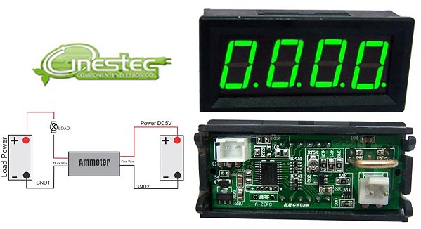 AMPERÍMETRO DIGITAL 10A - BY456A - 4 DIGITOS