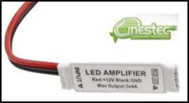 AMPLIFICADOR PARA FITA DE LED RGB - 12V  MAX. 3 X 4A