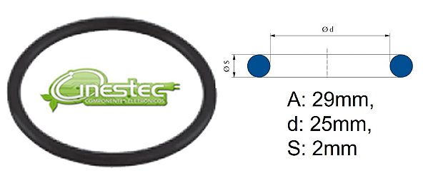 ANEL DE VEDACAO - O-RING PG21 - 29x25x2mm