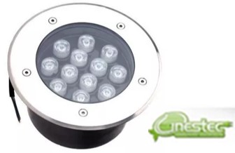 BALIZADOR DE CHAO LED PARA PISO diametro 20cm - IP65 18W BRANCO QUENTE