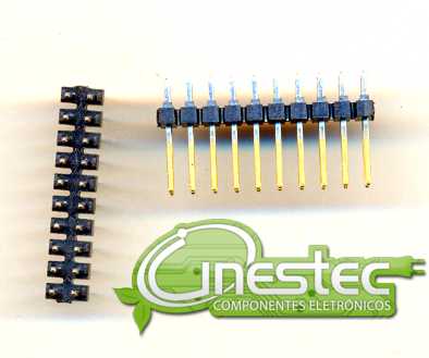 BARRA 10X2 PINOS TERMINAIS DUPLA GOLD 180 graus