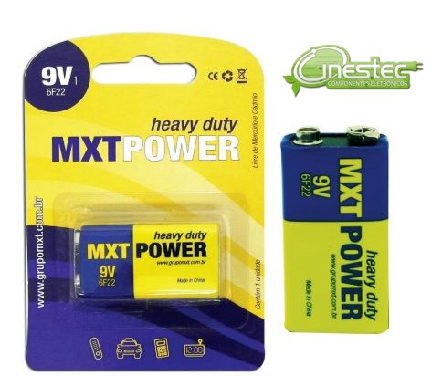 BATERIA 9V SUPER HEAVY DUTY MXT