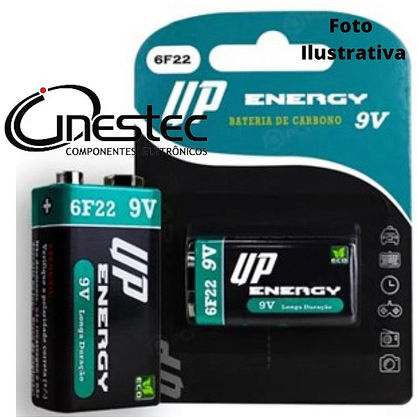 BATERIA 9V UP ENERGY - 6F22 - CARBONO