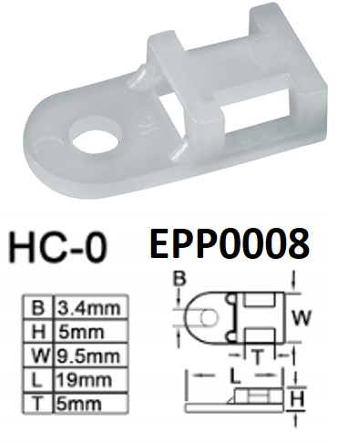BERCO FIXADOR COM REBITE  HC-0  NATURAL  5 PECAS