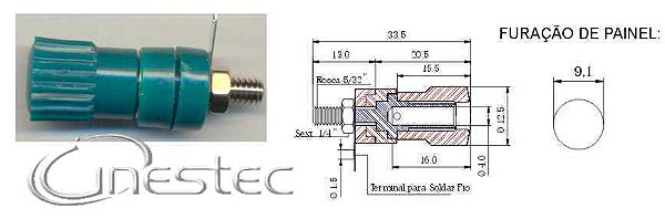 BORNE BANANA 4mm B09 - VERDE