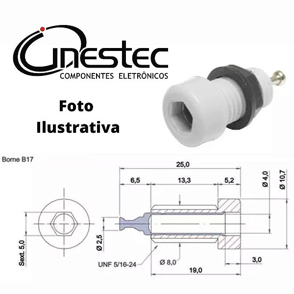 BORNE BANANA 4mm B17 BRANCO