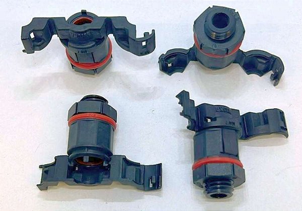 5PÇS CONEXAO RAPIDA C/ CONTRA PORCA NW7  M12X1,5 PRETO WISKA