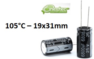 6800uF x 25V 105° RD