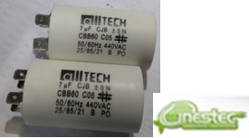 7UF X 440V  CAPACITOR DE PARTIDA / PERMANENTE TERMINAL