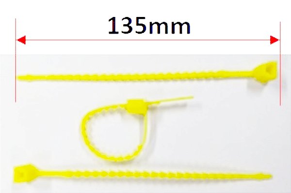 ABRACADEIRA 130 X 5 mm AMARELO CADA 10 PECAS