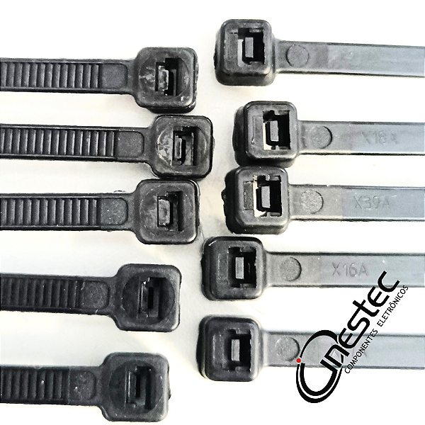 ABRACADEIRA 200 x 3,6mm PRETO CADA 10 PECAS