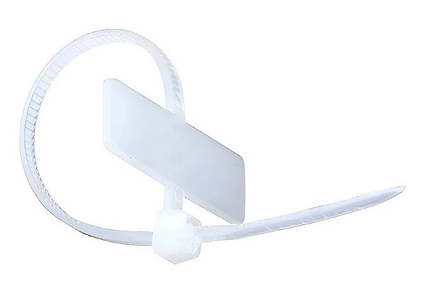 ABRACADEIRA COM IDENTIDICACAO 100 X 2,5 mm T18R NATURAL CADA 10 PECAS