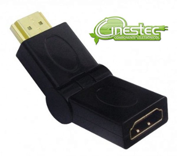 ADAPTADOR ARTICULADO 180 graus HDMI MACHO X HDMI FEMEA  - MF