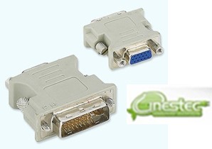 ADAPTADOR DVI-D MACHO 24 5P X DB15HD F  VGA F