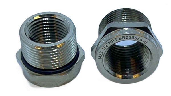 ADAPTADOR REDUTOR METAL M25 PARA NPT 1/2 TIPO EXD