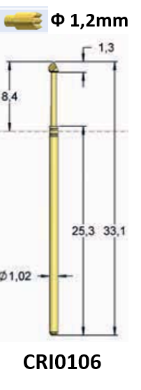 AGULHA DE TESTE 75MILS