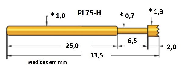 AGULHA DE TESTE PL75-H