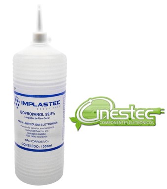 ALCOOL ISOPROPILICO 1L 99,8% - IMPLASTEC / ANVISA - USO PROFISSIONAL