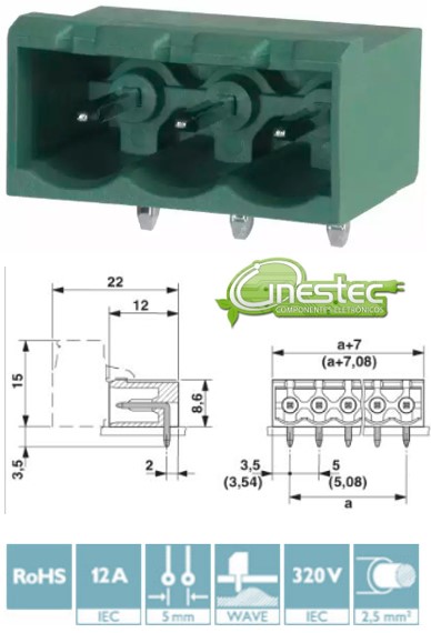 BORNE KRA HEADER MSTBA 2,5/ 3-G - MACHO