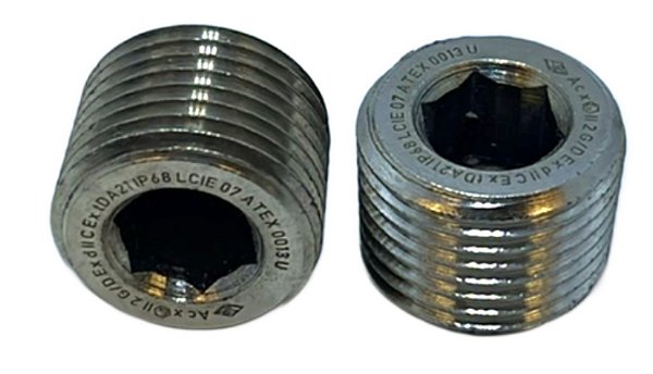 BUJÃO / PLUG SEXTAVADO LATÃO EXE/D LATAO NPT 1/2