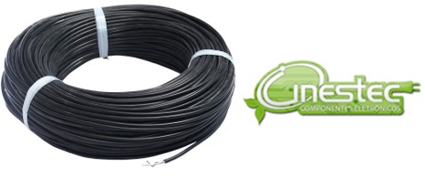 CABINHO EXTRA FLEXIVEL COM CAPA SILICONADA  0,64MM 200O 3KV PRETO