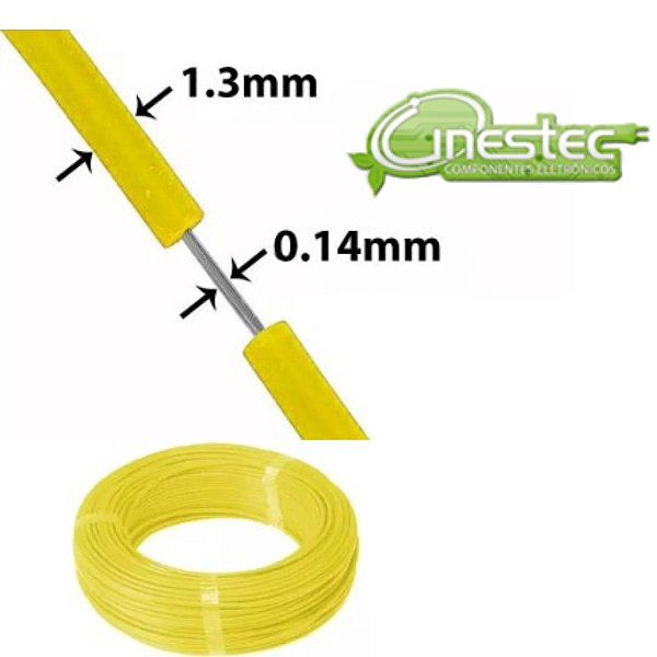 CABINHO FLEX 0,14mm 70° 300V AMARELO