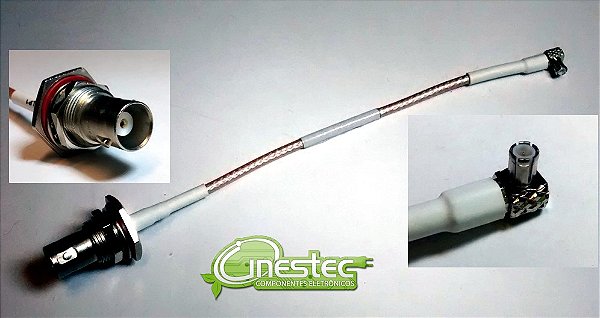 CABO ADAPTADOR / PIG TAIL CON. CELULAR MACHO - BNC FEMEA 12CM