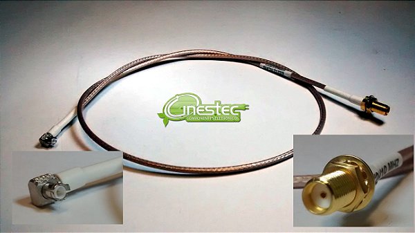 CABO ADAPTADOR / PIG TAIL CON. CELULAR MACHO PARA SMA FEMEA 65 C