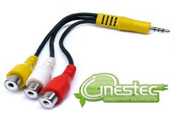 CABO ADAPTADOR P2 4C PARA 3RCAF AUDIO  VIDEO