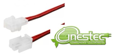 CABO CHICOTE 2 VIAS 1mm  PAR MACHO  FEMEA  27cm  25A