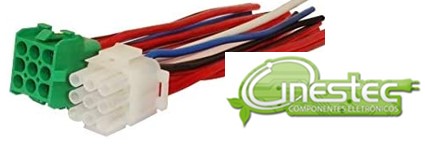 CABO CHICOTE 9 VIAS 1mm PAR MACHO x FEMEA 27cm 25A