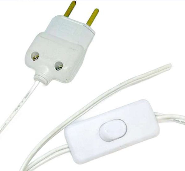 CABO DE FORCA RABICHO C/ CHAVE - PASSA FIO - 2M X 0,50MM / BRANC