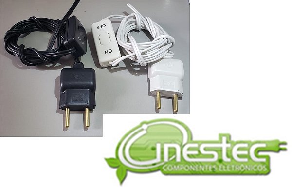 CABO DE FORCA RABICHO COM CHAVE  PASSA FIO  2m X 0,50mm branco