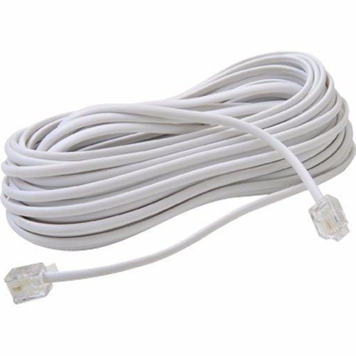 CABO EXTENSAO LISA PARA TELEFONE RJ11 4VIAS BRANCO 10 metros