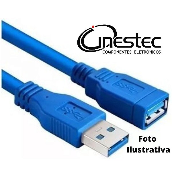 CABO EXTENSAO USB 2.0 - A MACHO x A FEMEA - 1,8m