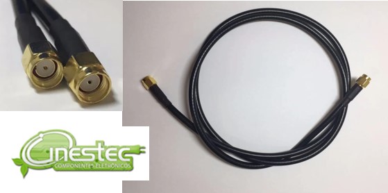 CABO EXTENSOR  PIG TAIL ANTENA WI FI  RP-SMA X RP SMA  1M