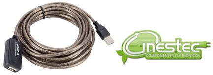 CABO EXTENSOR 9,5M USB 2.0 AMPLIFICADO  A M X A F