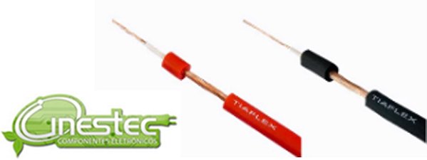 CABO GUITARRA ESPIRALADO EMBORRACHADO 1X0,20mm VERMELHO