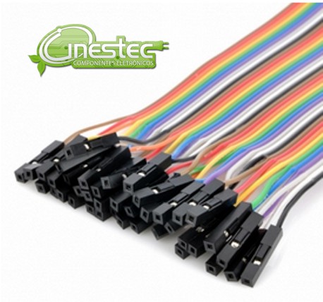 CABO JUMPER FEMEA  FEMEA 30CM KIT COM 40 CABOS PARA PROTOTIPOS
