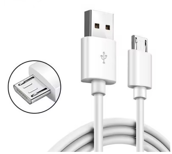CABO MICRO USB MACHO  BRANCO 1m