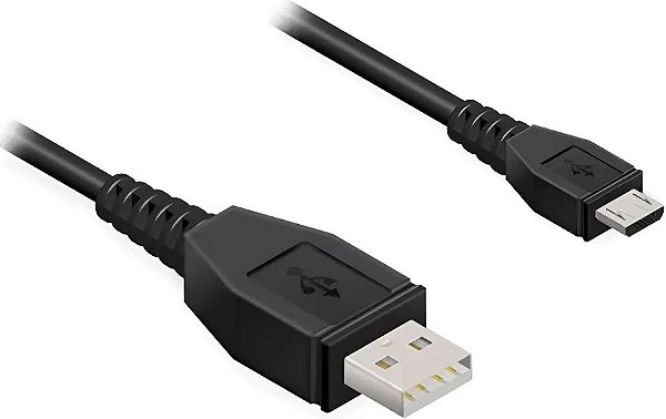 CABO MICRO USB MACHO CHARGING PRETO 1m