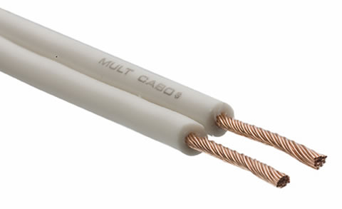 CABO PARALELO 2X0,50MM 70O 300V BRANCO