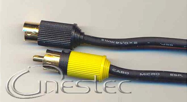 CABO S VHS GOLD   1RCA COM CAPACITOR  5 metros