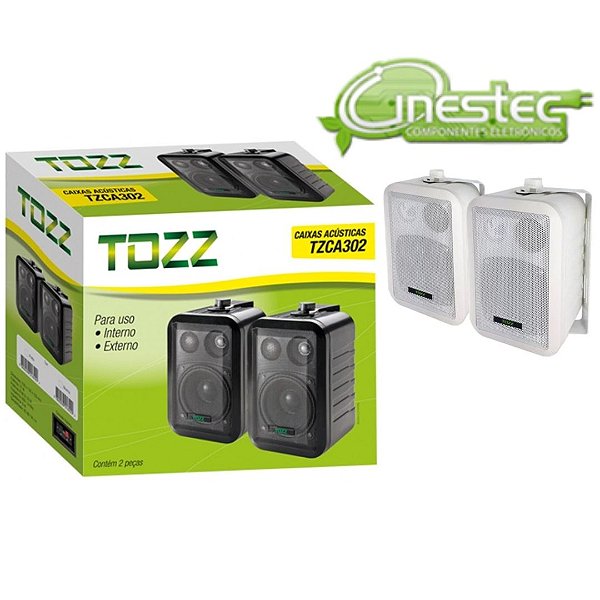 CAIXA ACUSTICA TZCA302  75W (50W RMS)  BRANCO