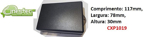 CAIXA PLASTICA ABC - PRETO - MOLD (117X78X30mm)