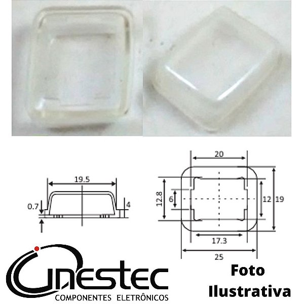 CAPA PARA CHAVE GANGORRA KCD4 RETANGULAR TRANSPARENTE