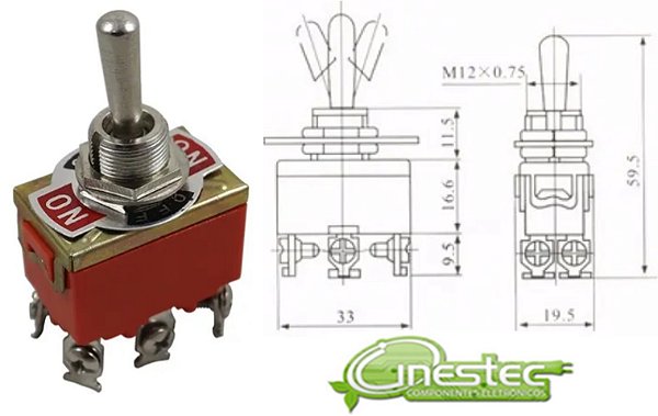 CHAVE ALAVANCA  3P  6T  15A  KN-1322