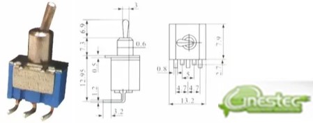CHAVE ALAVANCA 3T 90 graus 2P  2A  MTS 102 C3
