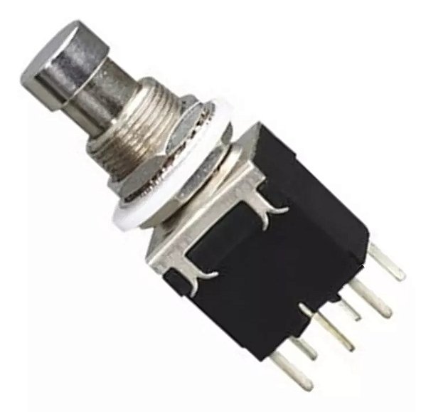 CHAVE FOOT SWITCH PB-24-202P ON-(ON) 6T SOLDA PLACA DPDT
