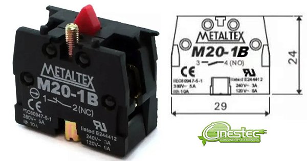 CHAVE PARA BOTAO DE EMERGENCIA  NF  M20 1B   METALTEX